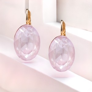 DIY boucles d'oreilles Plaqué Or Rose avec Cristal Autriche - Boutique Charlotte - Soft Rose Ignite