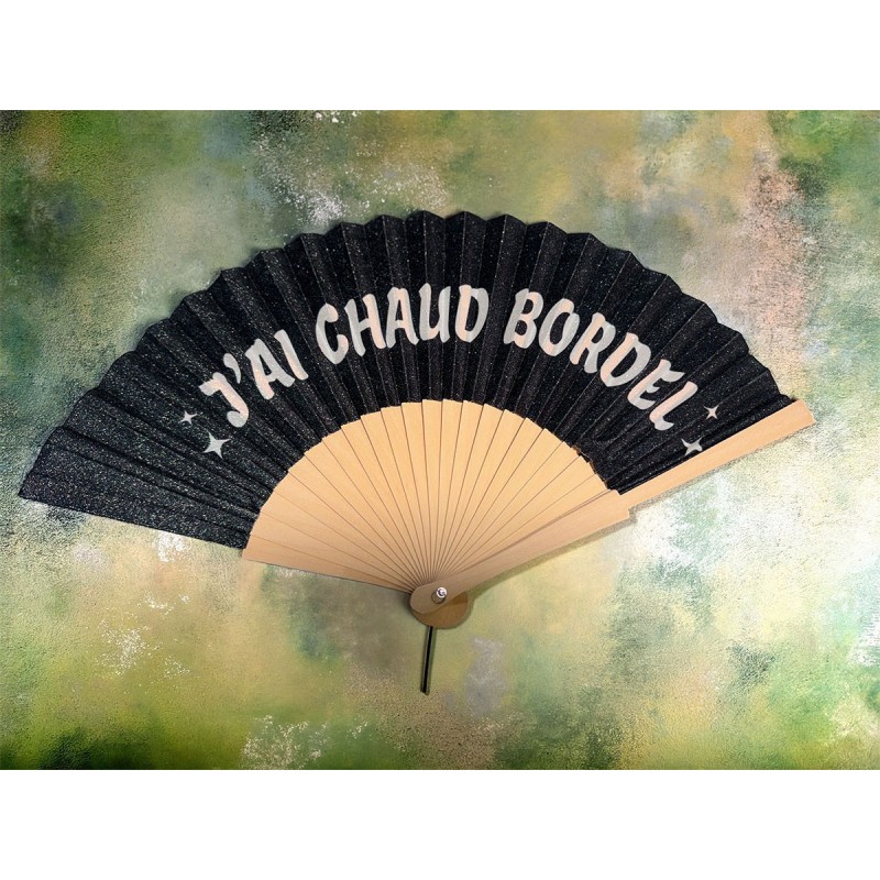 handwaaier J'ai chaud Bordel – handgemaakt