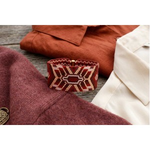 Armband BoHo peyote Bordeaux