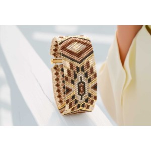 Armband BoHo peyote Choco