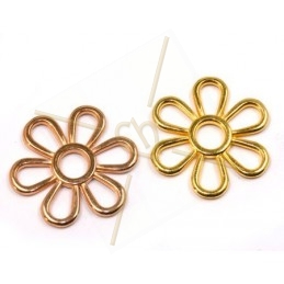 fleur metal 27mm or / or rose