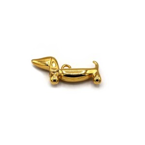 Pendentif Teckel 28 mm Doré ou Rhodié | Boutique Charlotte