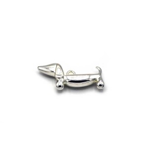Teckel Hangertje 28 mm Goud of Rhodium | Boutique Charlotte