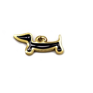 Teckel Hangertje 28 mm Goud of Rhodium | Boutique Charlotte