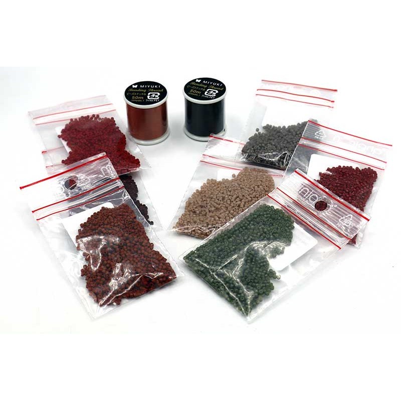 Miyuki Colour Set Bordeaux, Khaki & Taupe | Bead Set