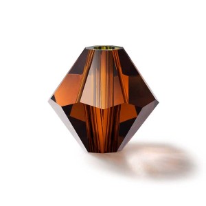Preciosa Crystal Rondelle Bead 3mm Chocolate