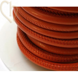 Cuir rond 6mm Rouille