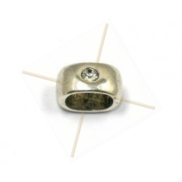 anneau oval 13mm avec strass
