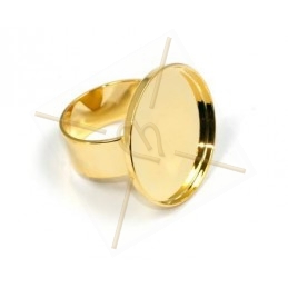 Ring disk 24mm Gold