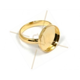 Ring disk 15mm Gold