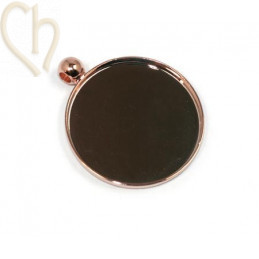pendant for cabochon 24mm rose gold