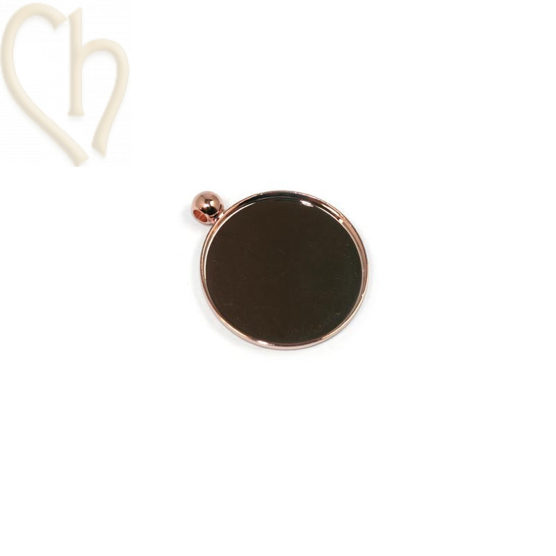 pendant for cabochon 24mm rose gold