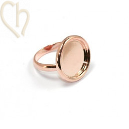 bague fine reglable plateau 15mm avec rebord 