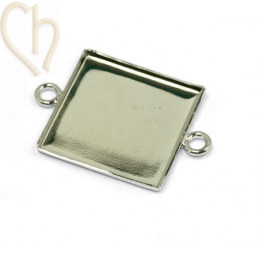 pendant square 20mm with 2 rings