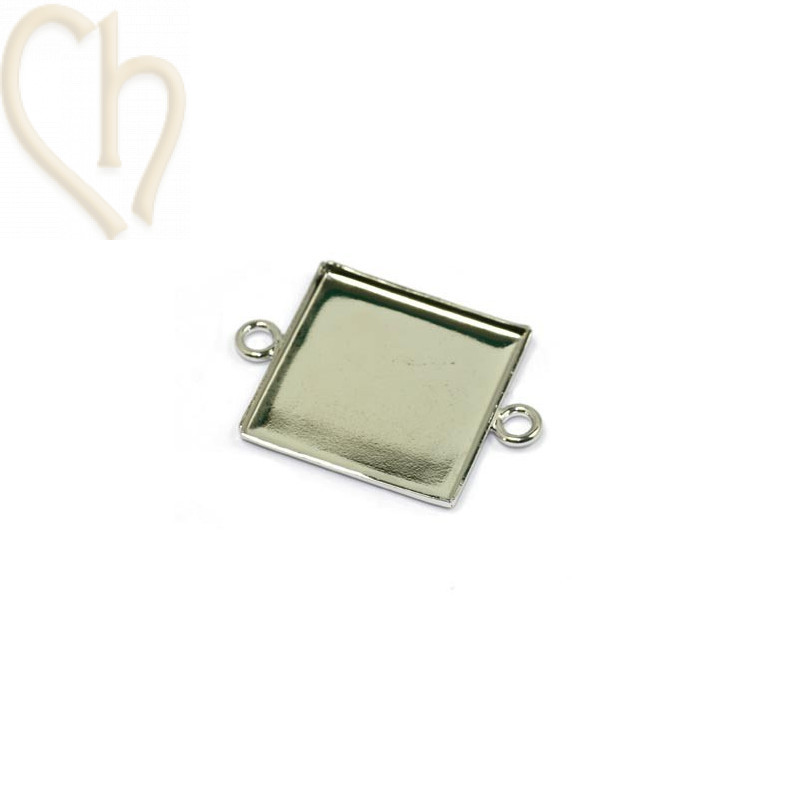 pendant square 20mm with 2 rings