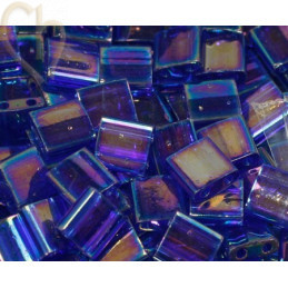 Tila bead cobalt transparant AB