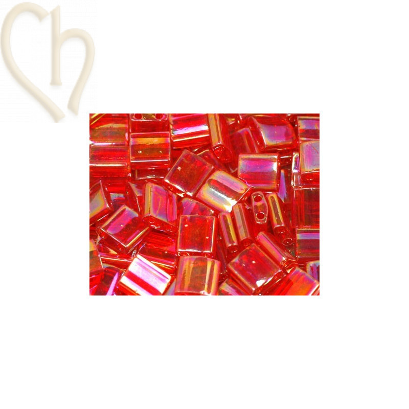 TILA BEAD Red transparent AB