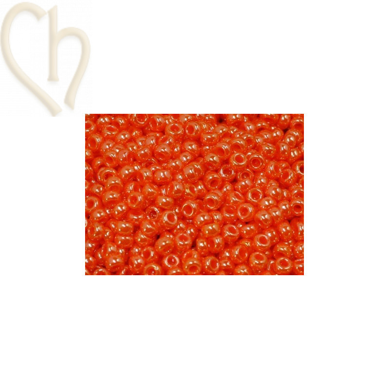 Rocaille 11/0 orange clair opaque lustré