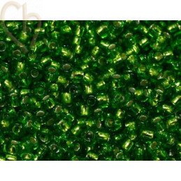 Rocaille 11/0 vert int. argent