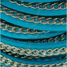 leather 5mm turquois with...