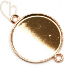 houder met 2 ringen voor rond 24mm rose goud