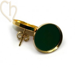 earrings disc 15mm rose gold / gold