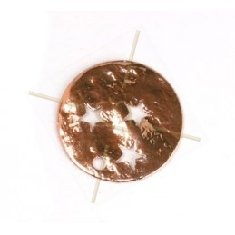 medallon 15mm "stars" rose...