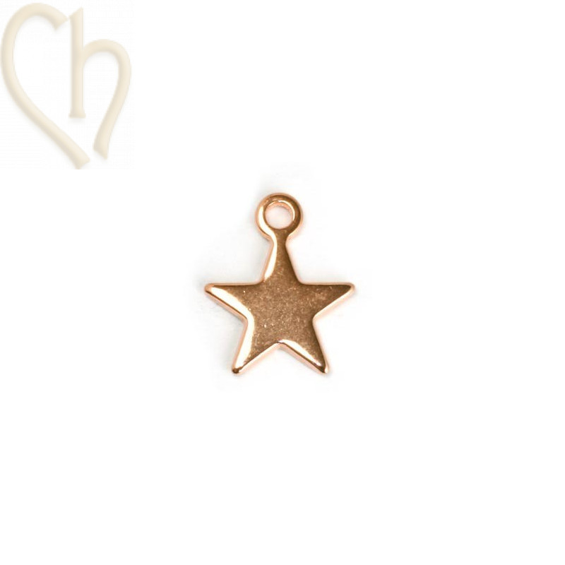 pendentif étoile 12mm or rose