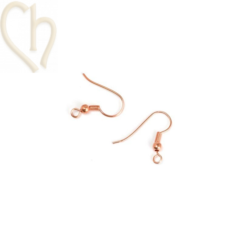 boucle d'oreille crochet or rose