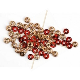 O-beads Red Capri Gold