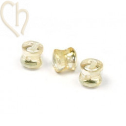 Pellet beads 4*6mm Crystal Blond Flare