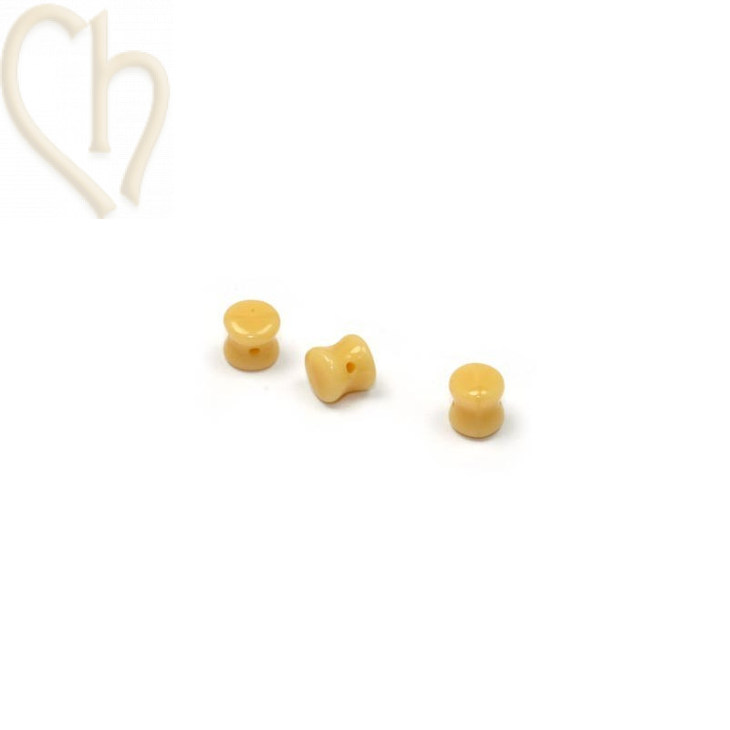 Pellet beads 4*6mm Ivory