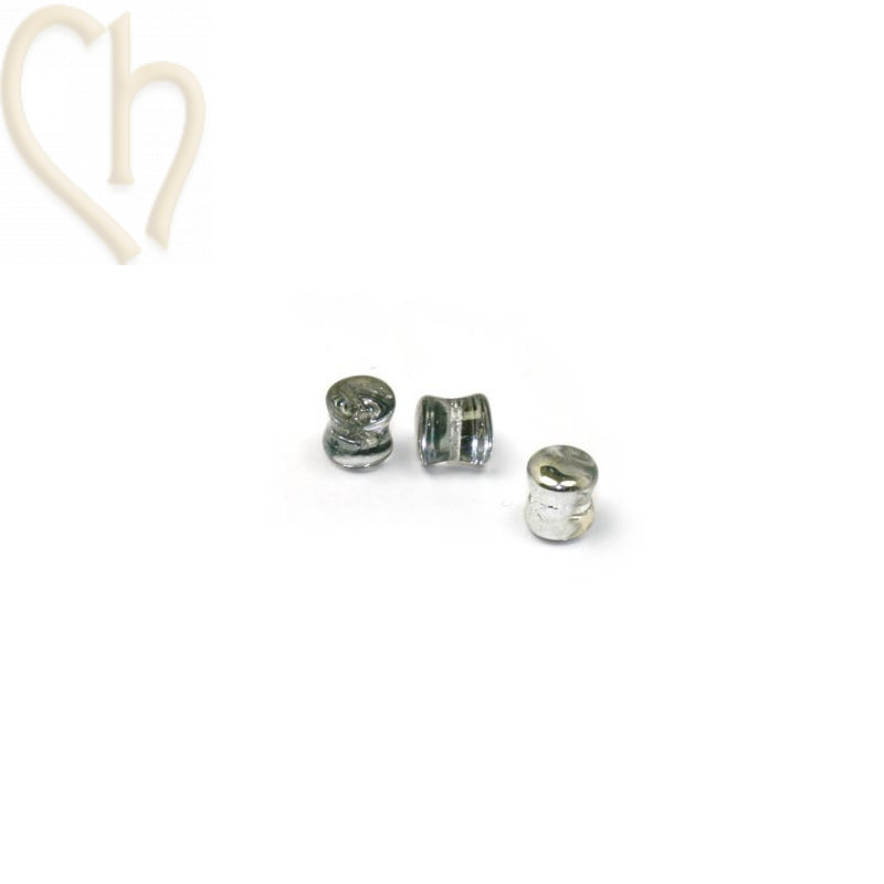 Pellet beads 4*6mm Crystal Labrador