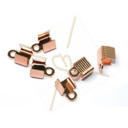 crimp-end 6mm rose gold