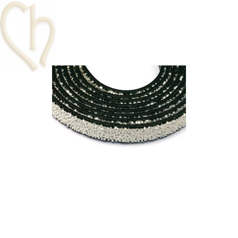 leder plat 10mm caviar creme