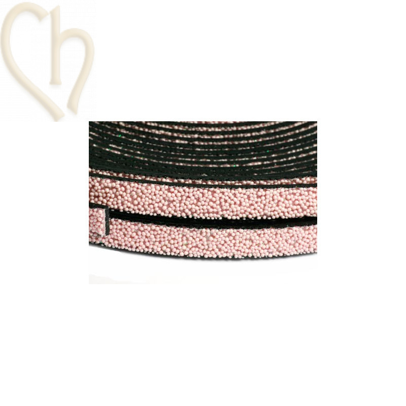 leather flat 10mm caviar light pink