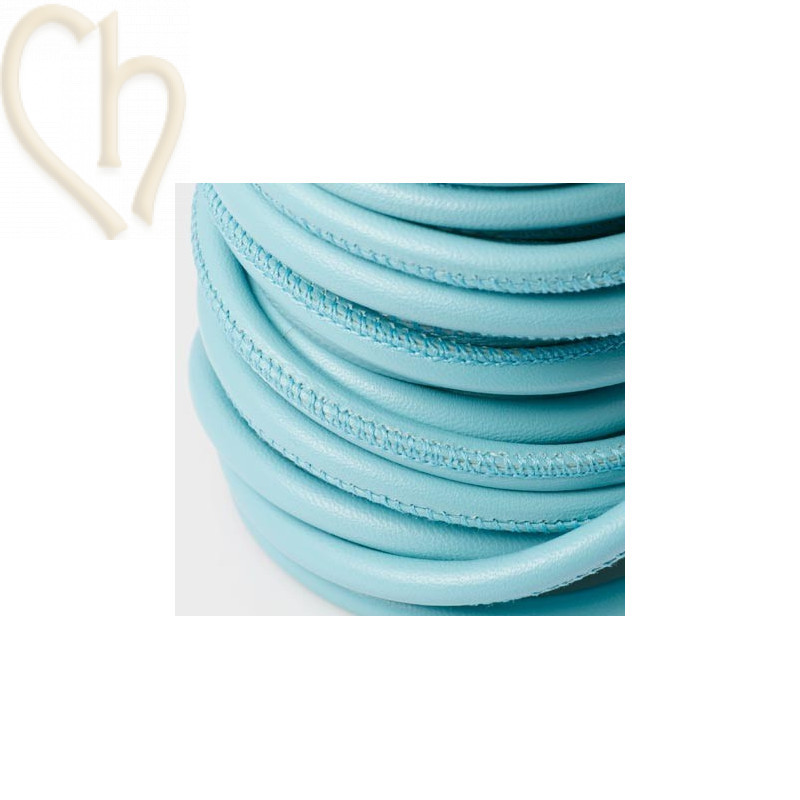 Leder rond 4mm Skyblue