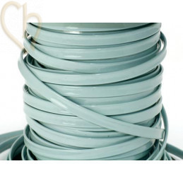 plat leder 5mm gelakt turquoise