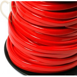 plat leder 5mm gelakt rood