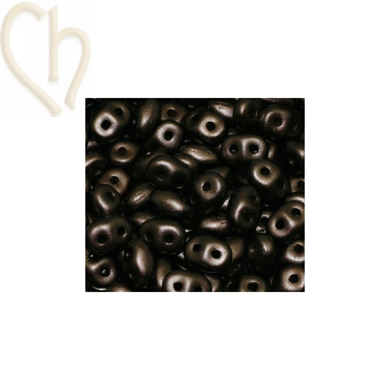 Superduo pastel dk brown/bronze