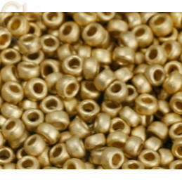 Roc. 15/0 3gr. matte plated gold