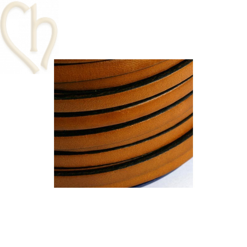 cuir plat 5mm marron clair
