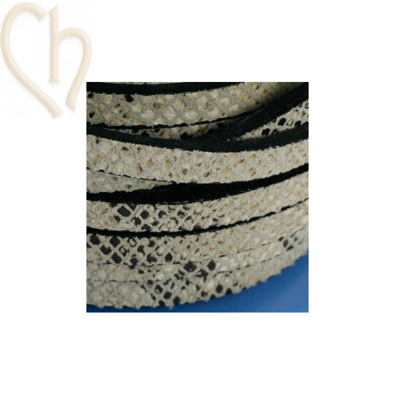 plat leder 5mm imitatie reptiel