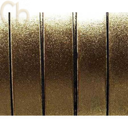leather flat 10mm Gold