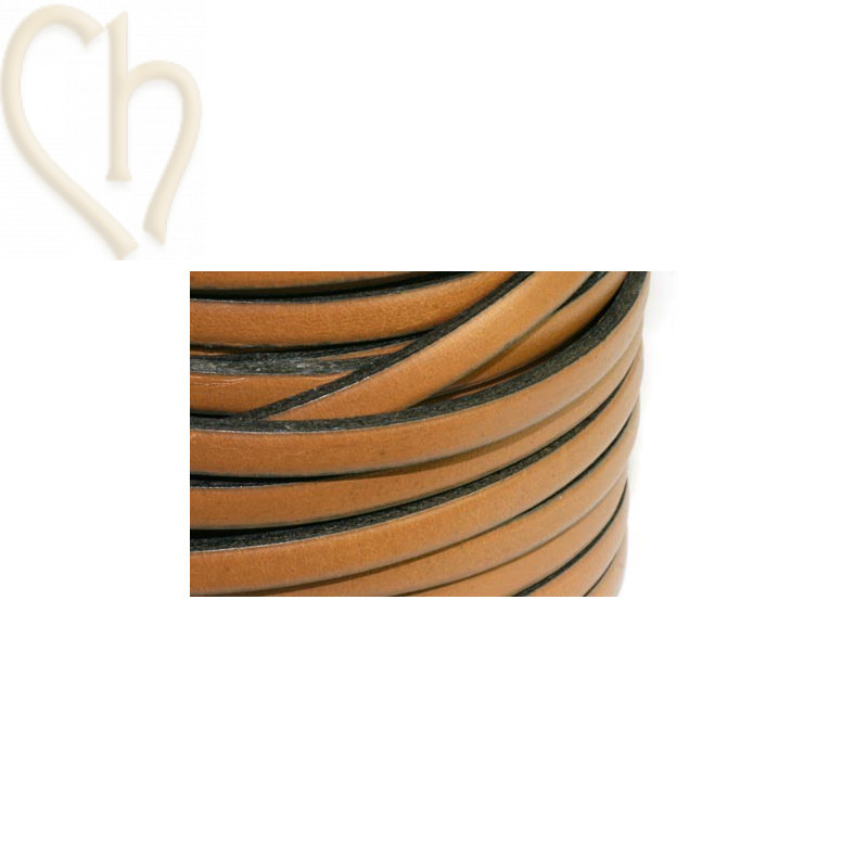 leather flat 5mm grey / taupe