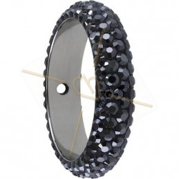 Swarovski Elements Pave Ring 16mm 1 hole Hematite