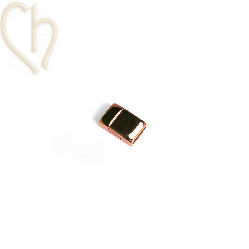 Magnetic clasp steel for 10mm flat rose gold