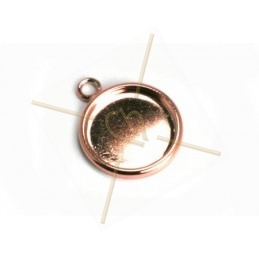 pendant with border for 15mm rose gold