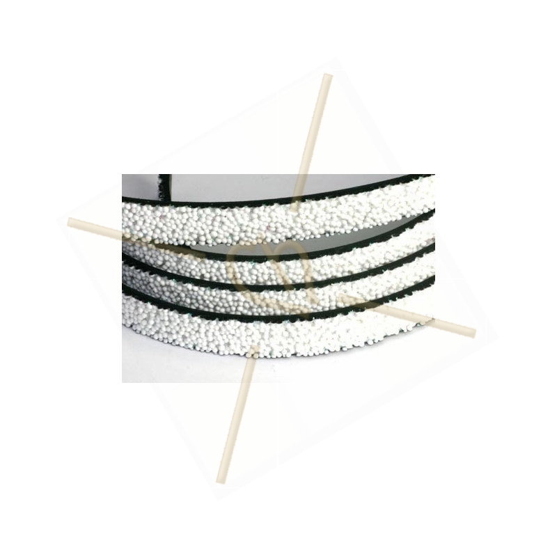 cuir plat 10mm caviar blanc