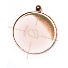 Pendant with border 30*2mm rose gold